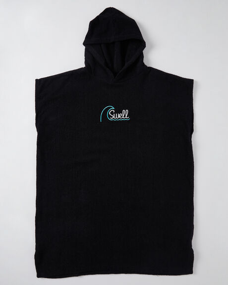BLACK KIDS BOYS SWELL TOWELS - S32221801BLK