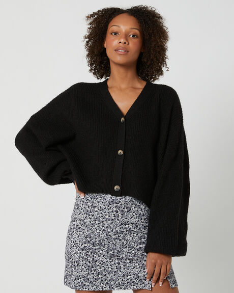 BLACK WOMENS CLOTHING ALL ABOUT EVE KNITS + CARDIGANS - 6437017.BLK