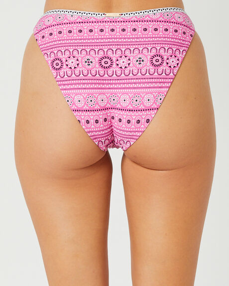 PINK GEO WOMENS SWIMWEAR TIGERLILY BIKINI BOTTOMS - T521085PKG