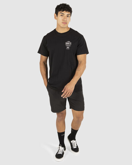 BLACK MENS CLOTHING UNIT T-SHIRTS + SINGLETS - 231110002-BLACK