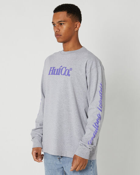 HEATHER GREY MENS CLOTHING HUF GRAPHIC TEES - TS01956-HTGRY