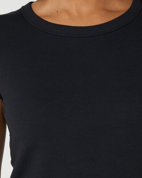 BLACK WOMENS CLOTHING SWELL T-SHIRTS + SINGLETS - SWWW23117BLK