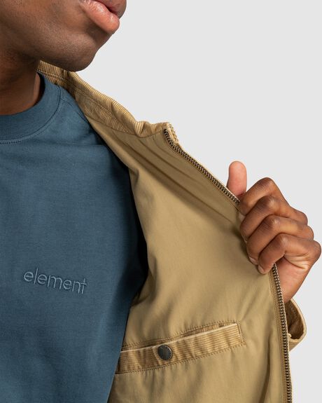 KHAKI MENS CLOTHING ELEMENT JACKETS - ELYJK00145-KHA