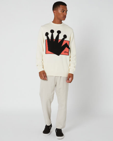 NATURAL MENS CLOTHING STUSSY KNITS + CARDIGANS - ST036304NATURA
