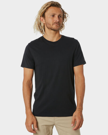 BLACK MENS CLOTHING VOLCOM T-SHIRTS + SINGLETS - A5032074BLK