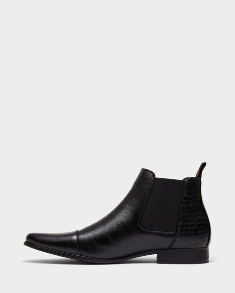 BLACK MENS FOOTWEAR UNCUT BOOTS - YHPU423BLK