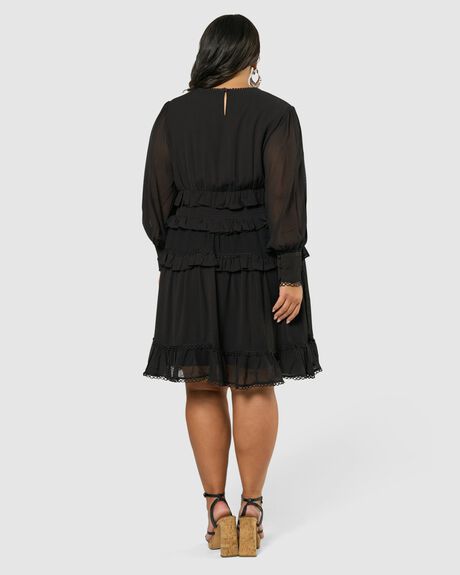 BLACK WOMENS CLOTHING THE POETIC GYPSY DRESSES - CPAW24209001-10