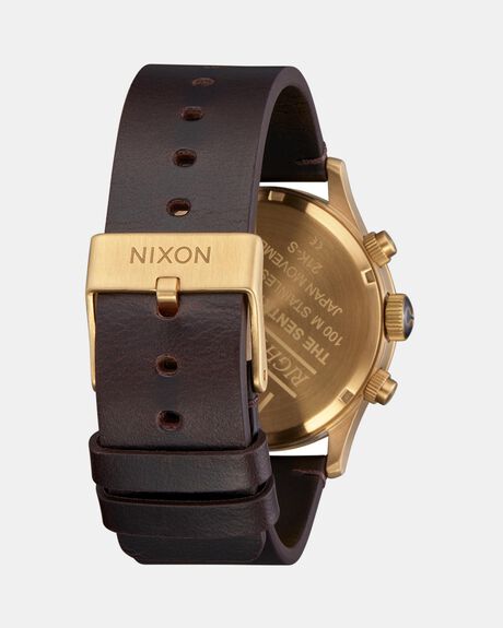 GOLD INDIGO BROWN MENS ACCESSORIES NIXON WATCHES - A405-5033-00