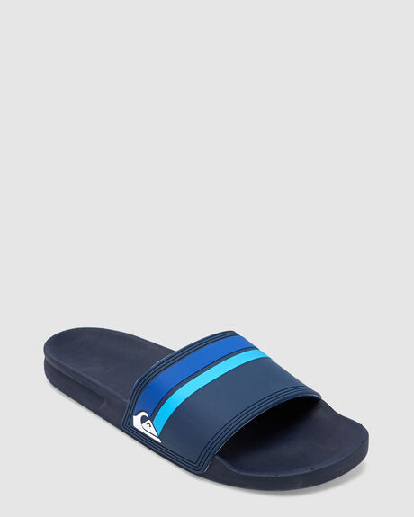 BLUE MENS FOOTWEAR QUIKSILVER SLIDES - AQYL100867-BYJ3