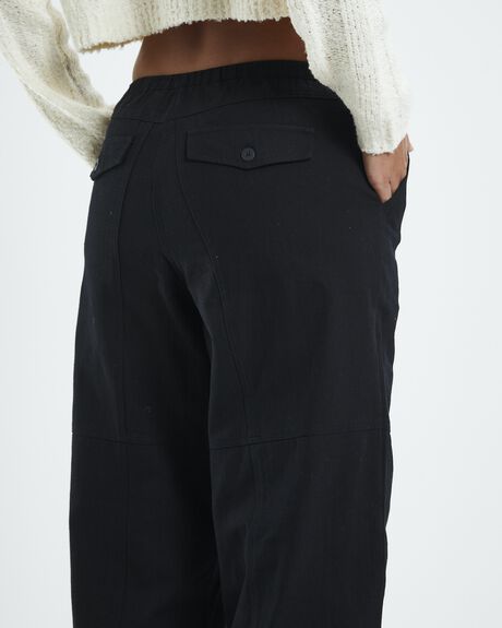BLACK WOMENS CLOTHING SUBTITLED PANTS - 52295600027