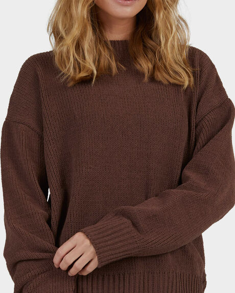 CHOCOLATE WOMENS CLOTHING ROXY KNITS + CARDIGANS - URJSW03020-CRJ0