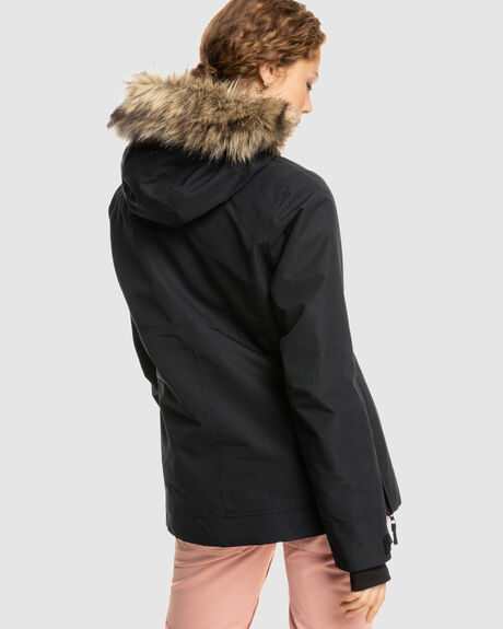 TRUE BLACK SNOW WOMENS ROXY SNOW JACKET - ERJTJ03370-KVJ0