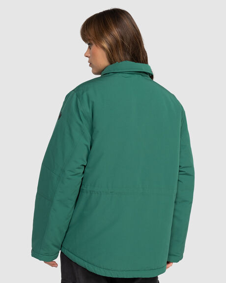 GALAPAGOS GREEN WOMENS CLOTHING ROXY COATS + JACKETS - ERJJK03602-GQZ0