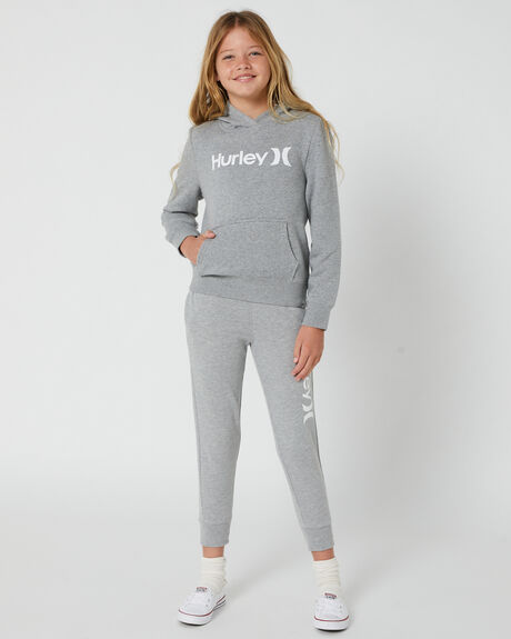 GREY HEATHER KIDS YOUTH GIRLS HURLEY JUMPERS + HOODIES - AGFL22Q1OAH063