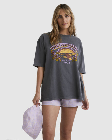 OFF BLACK WOMENS CLOTHING BILLABONG T-SHIRTS + SINGLETS - UBJZT00311-OFB