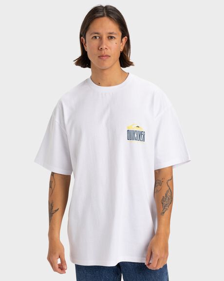 WHITE MENS CLOTHING QUIKSILVER T-SHIRTS + SINGLETS - UQYZT05515-WBB0