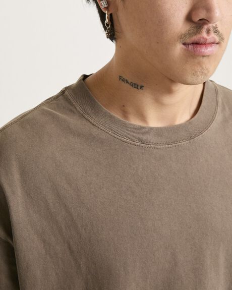 BROWN MENS CLOTHING GENERAL PANTS CO. BASICS T-SHIRTS + SINGLETS - GPMW24100-BRN