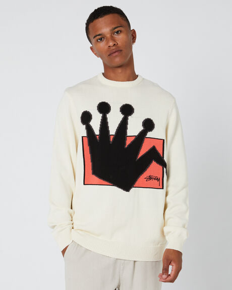NATURAL MENS CLOTHING STUSSY KNITS + CARDIGANS - ST036304NATURA