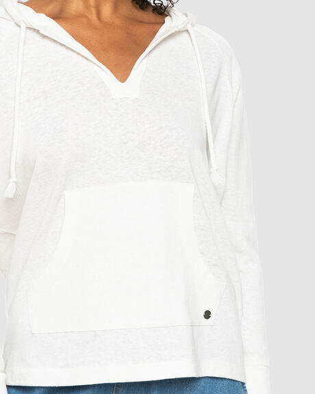 SNOW WHITE WOMENS CLOTHING ROXY HOODIES - ERJKT03928-WBK0