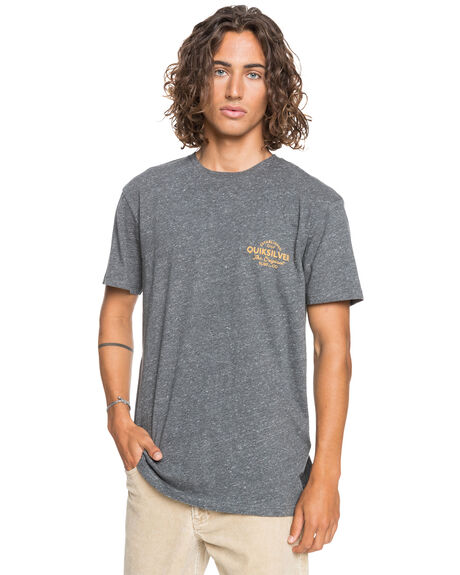 CHARCOAL HEATHER MENS CLOTHING QUIKSILVER GRAPHIC TEES - EQYZT06255-KTAH