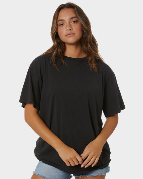 WASHED BLACK WOMENS CLOTHING SILENT THEORY TEES - 60X5011WBLK