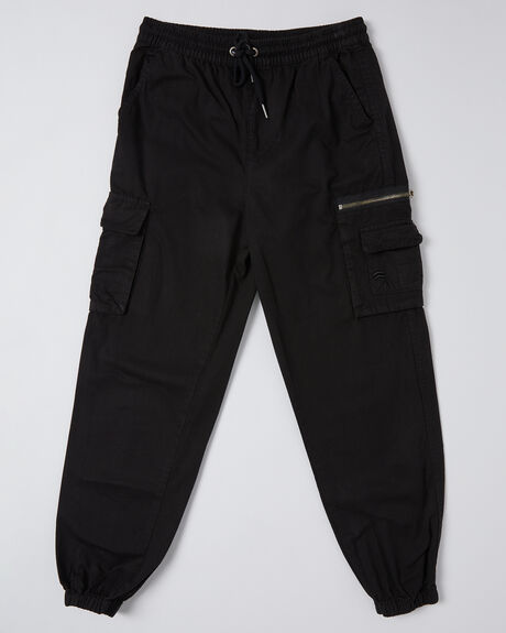 WASHED BLACK KIDS YOUTH BOYS ST GOLIATH PANTS - 2405029-BLK