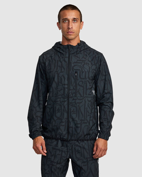 BLACK MENS CLOTHING RVCA SPORTSWEAR - AVYJK00222-BLK