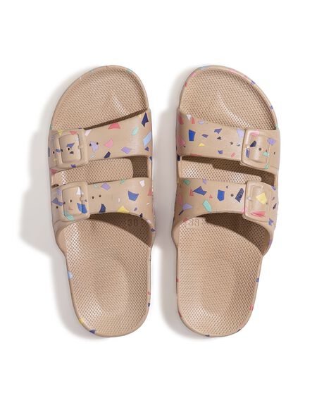 TERRAZZO SANDS WOMENS FOOTWEAR FREEDOM MOSES SLIDES - 6PRIN-TRZS-34-35