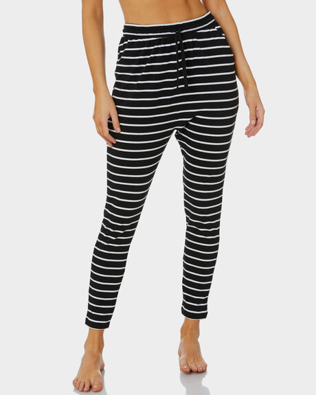 BLACK WHITE STRIPE WOMENS CLOTHING BETTY BASICS PANTS - BB225BLKW