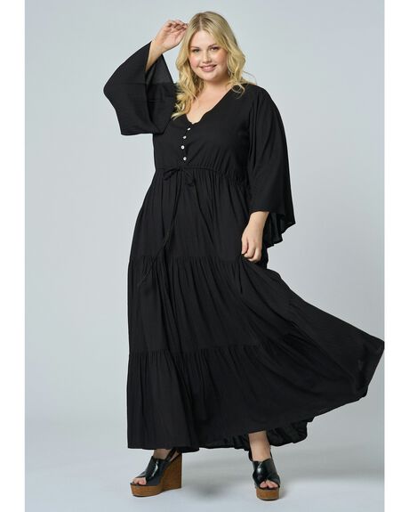 BLACK WOMENS CLOTHING THE POETIC GYPSY DRESSES - CPAW25792001-10
