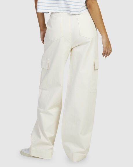 NATURAL WOMENS CLOTHING RVCA PANTS - UVJNP00131-NAT