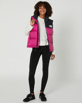 Pink north face online gilet