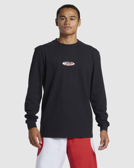 BLACK MENS CLOTHING QUIKSILVER T-SHIRTS + SINGLETS - AQYZT09976-KVJ0