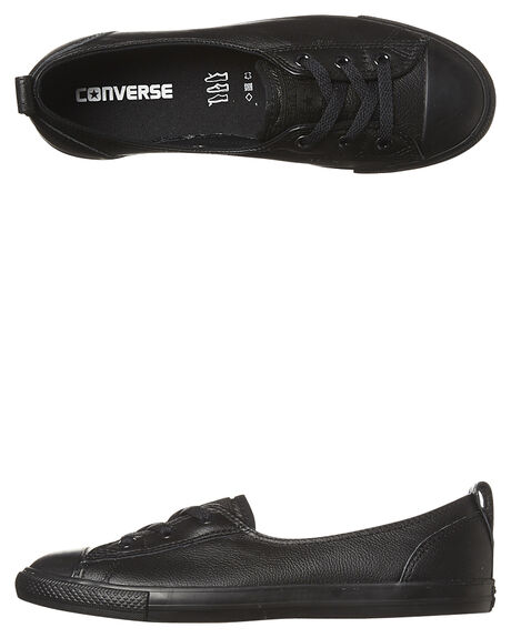 waarde toenemen Vijf Converse Ballet Lace Leather Slip Shoe - Black | SurfStitch