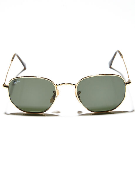Ray-Ban Hexagonal Flat Lens 51 Sunglasses - Gold Green | SurfStitch