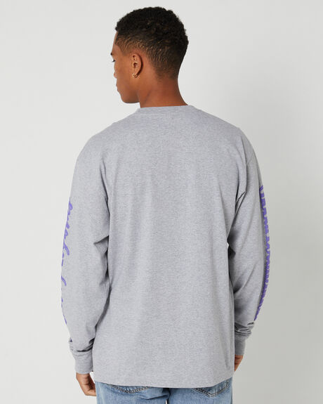 HEATHER GREY MENS CLOTHING HUF GRAPHIC TEES - TS01956-HTGRY