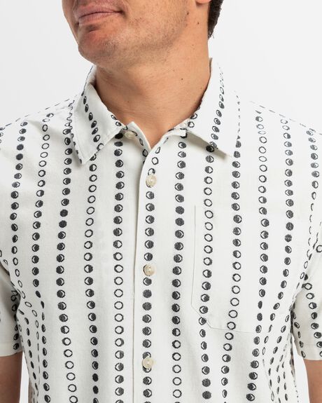 MARSHMELLOW LUNAR PHASE CASUAL MENS CLOTHING QUIKSILVER SHIRTS - AQYWT03396-WBT3