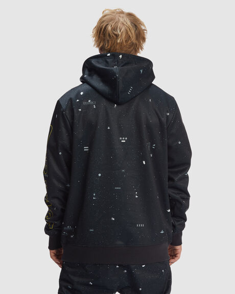 BLACK YELLOW MENS CLOTHING DC SHOES HOODIES - ADYFT03357-XKKY