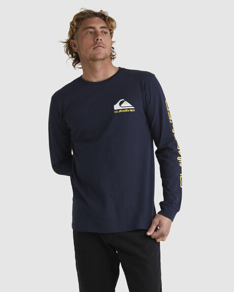 NAVY BLAZER MENS CLOTHING QUIKSILVER GRAPHIC TEES - UQYZT04937-BYJ0