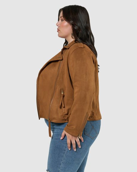 TAN WOMENS CLOTHING THE POETIC GYPSY COATS + JACKETS - CPAW24205001-10