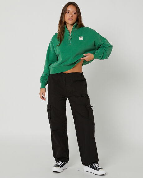 KELLY GREEN WOMENS CLOTHING STUSSY JUMPERS + HOODIES - ST121305KEL