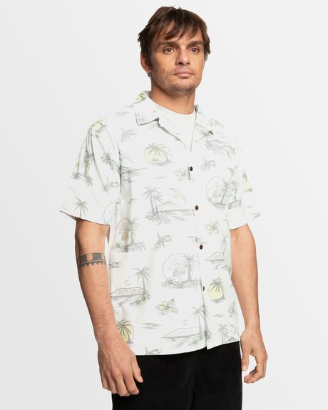 SNOWWHITE DNA DESTINA ISLANDSS MENS CLOTHING QUIKSILVER SHIRTS - AQYWT03400-WBK9