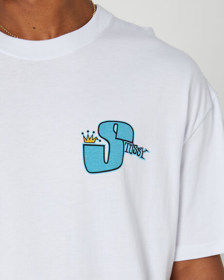 WHITE MENS CLOTHING STUSSY GRAPHIC TEES - ST035012WHITE