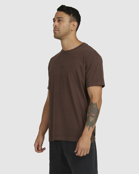 COFFEE MENS CLOTHING RVCA GRAPHIC TEES - UVYZT00350-COF