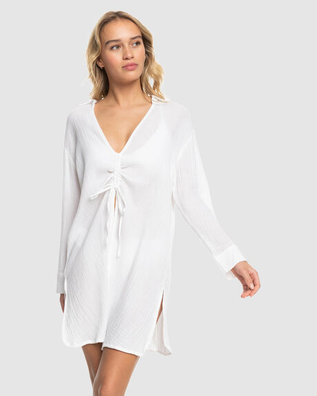 BRIGHT WHITE WOMENS CLOTHING ROXY DRESSES - ERJX603370-WBB0