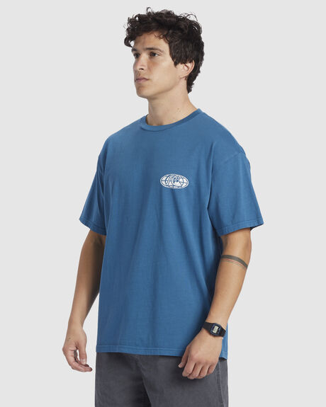 MOROCCAN BLUE MENS CLOTHING QUIKSILVER GRAPHIC TEES - EQYZT07330-BSG0