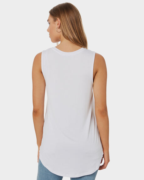 WHITE WOMENS CLOTHING BETTY BASICS SINGLETS - BB542WHI