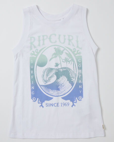 OPTICAL WHITE KIDS YOUTH GIRLS RIP CURL T-SHIRTS + SINGLETS - 027GTE-3262