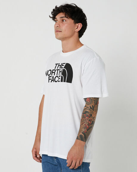 TNF WHITE/TNF BLACK MENS CLOTHING THE NORTH FACE T-SHIRTS + SINGLETS - NF0A812MLA9