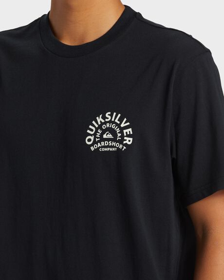 BLACK MENS CLOTHING QUIKSILVER T-SHIRTS + SINGLETS - UQYZT05340-KVJ0